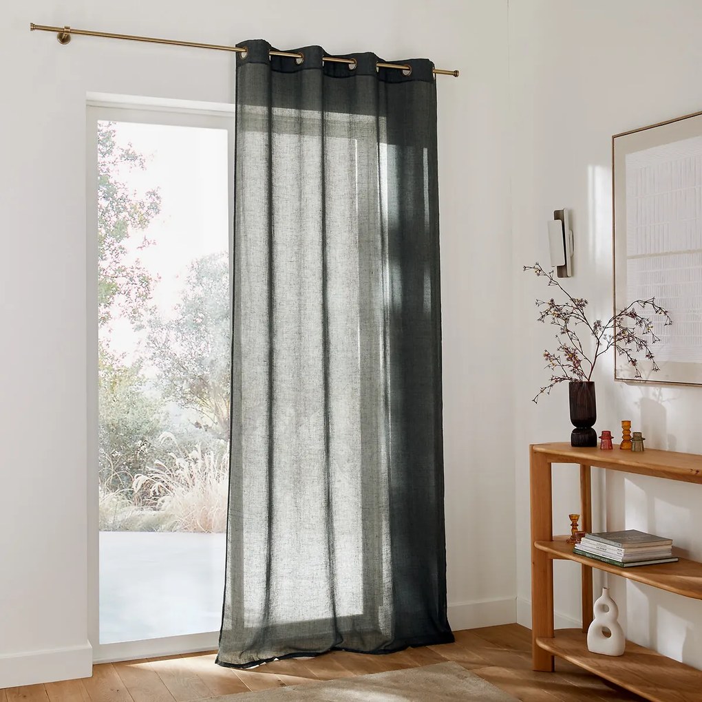 Lussengordijn in polyester en linnen Aron