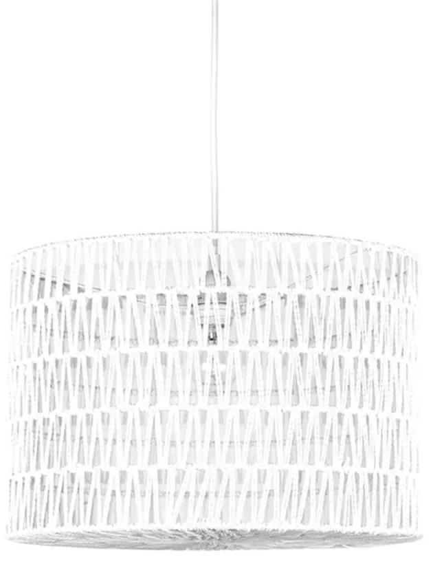 Label51 Hanglamp Stripe Wit ø45cm - Katoen polyester - Label51 - Industrieel & robuust