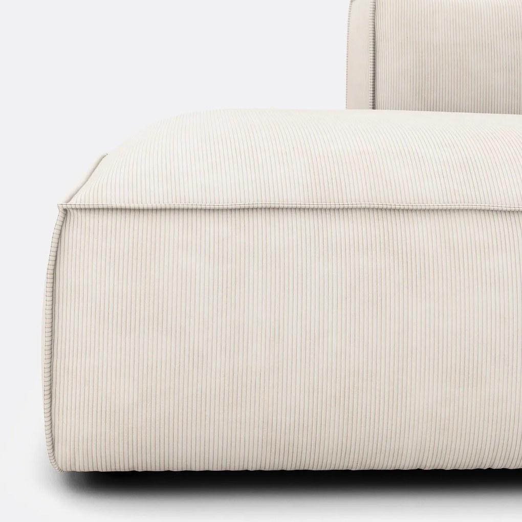 Modulaire hoekbank rechts in ribfluweel, SEVEN