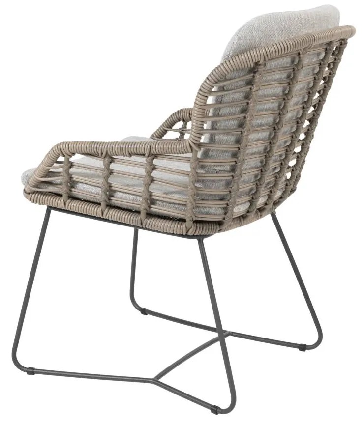 4 Seasons Outdoor Lugano dining set pure met Minerva tafel met HPL woodlook blad 280 x 95 cm * Sale * Tuinset houtkleur weerbestendig