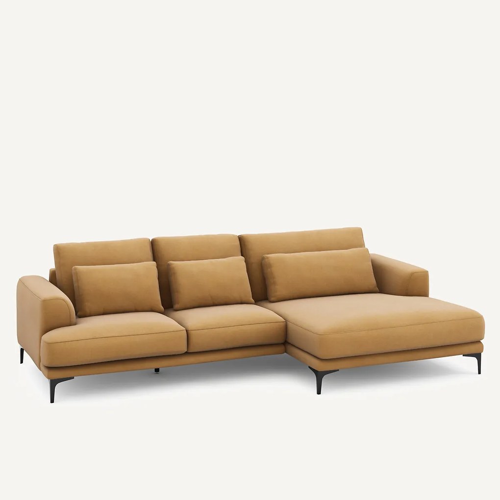 XL hoekbank rechts in linnen fluweel, MARSILE