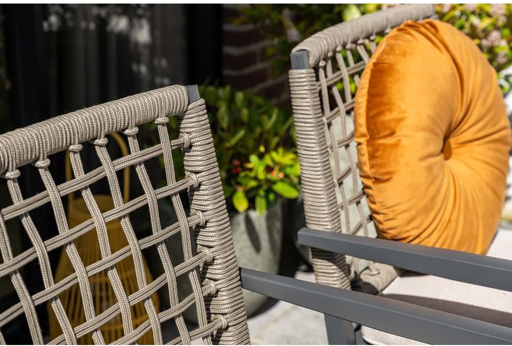 Garden Impressions Burela tuinstoel taupe - 4 stuks