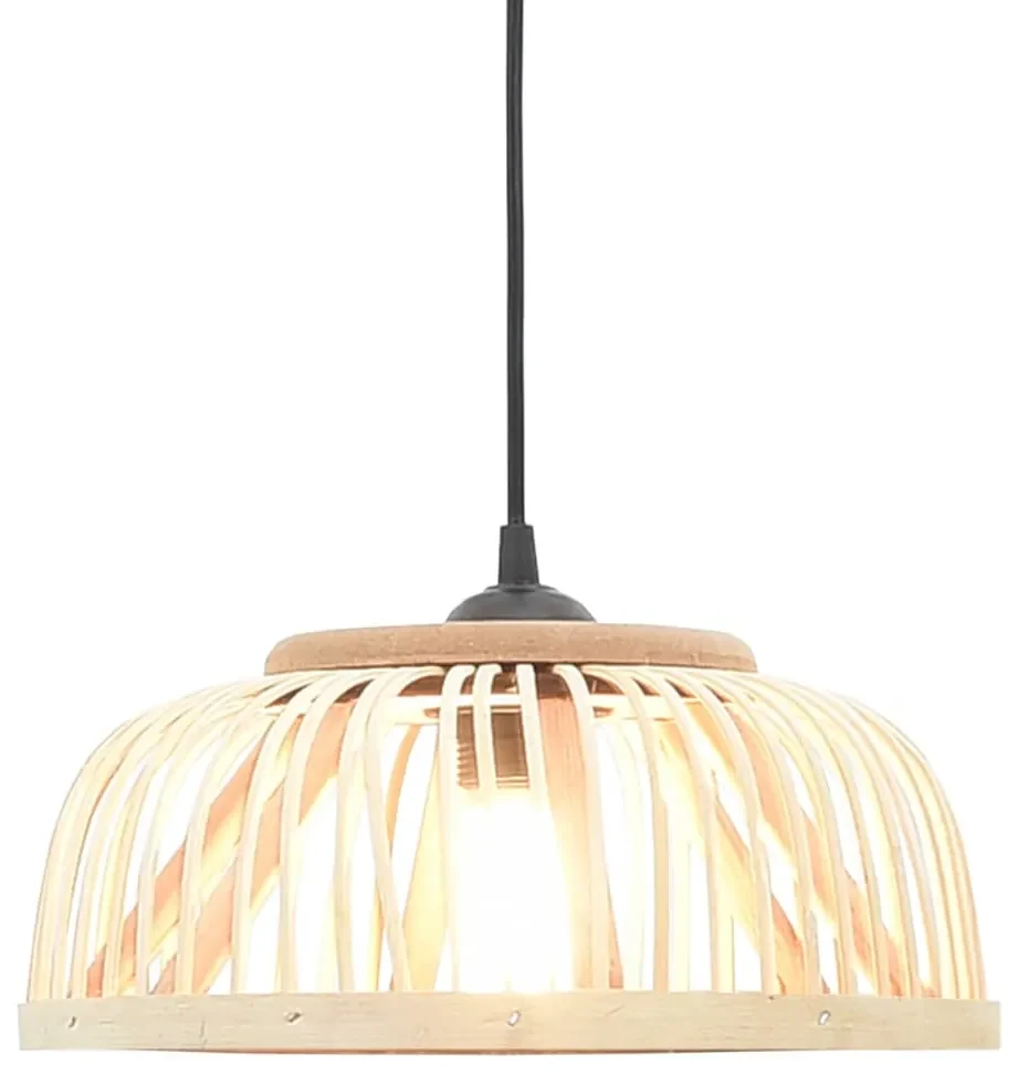 vidaXL Hanglamp halfrond 40 W E27 34x14,5 cm bamboe