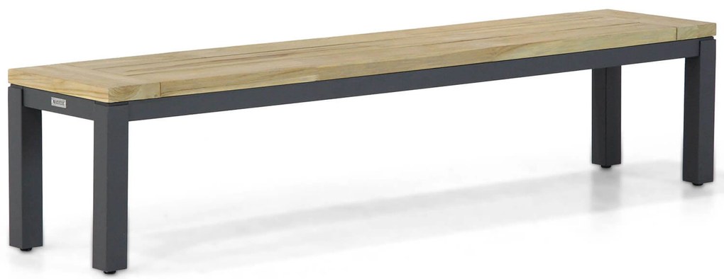 Tuinset 6 personen 230 cm Aluminium/textileen Grijs Lifestyle Garden Furniture Brandon/Veneto