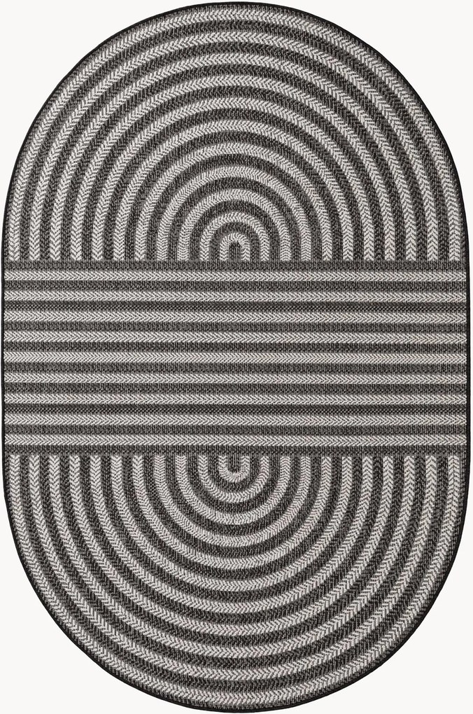 In- & outdoor ovale laagpolige vloerkleed Haringey