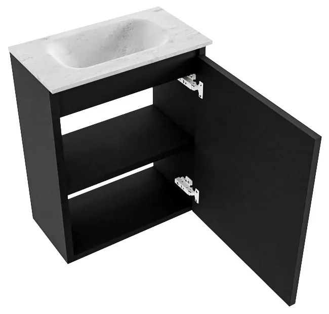 Mondiaz Ture DLux toiletmeubel 40cm urban met wastafel opalo midden zonder kraangat