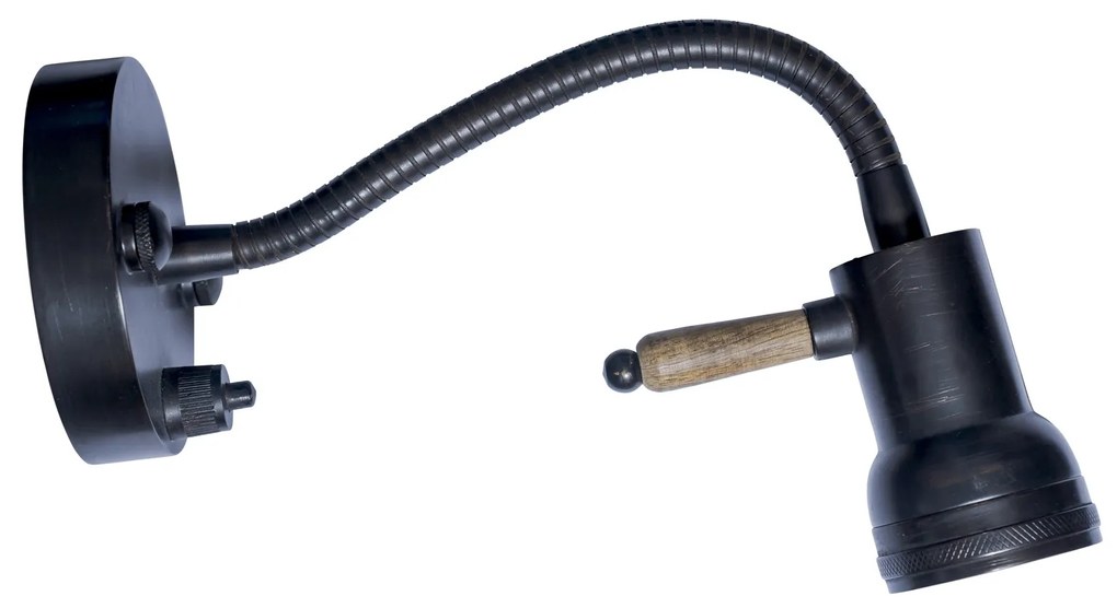 Muurlamp Twister Antiek Zwart