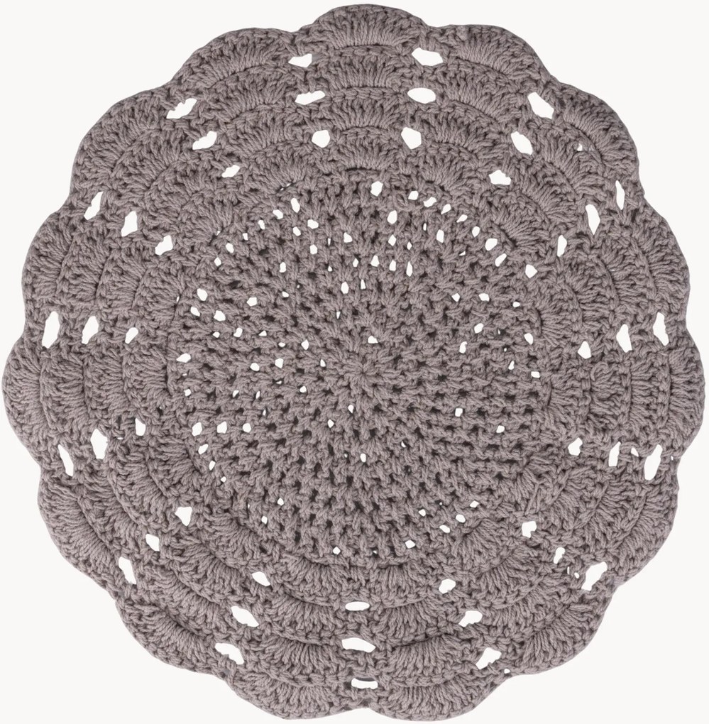 Ronde katoenen placemat Crochet