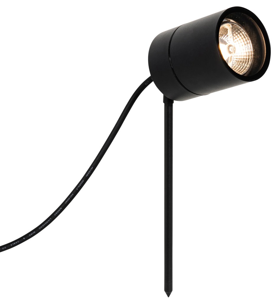 Moderne prikspot zwart AR70 verstelbaar IP44 - Solo