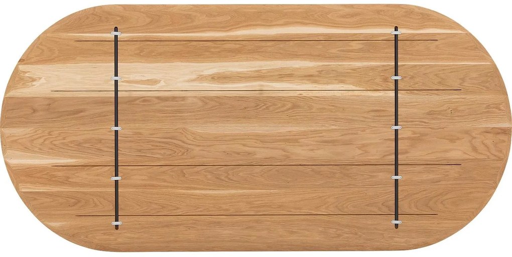 Goossens Excellent Eettafel Uniek, Semi rond 200 x 100 cm