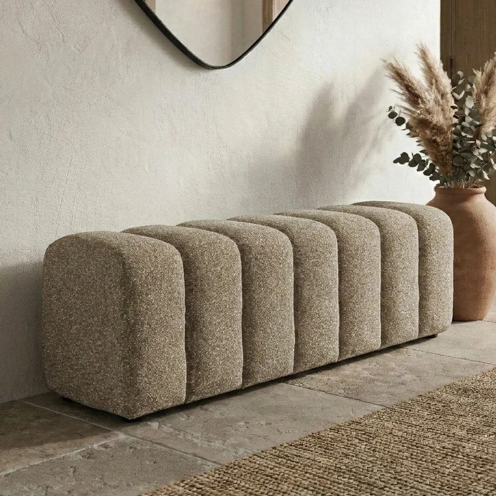 Bankje Taupe Stof 140 Cm