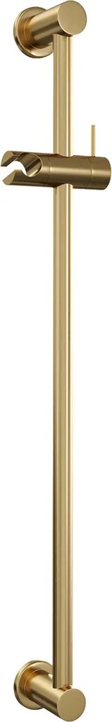 Brauer Stripe thermostatische badkraan met glijstang en staafhanddouche messing geborsteld PVD