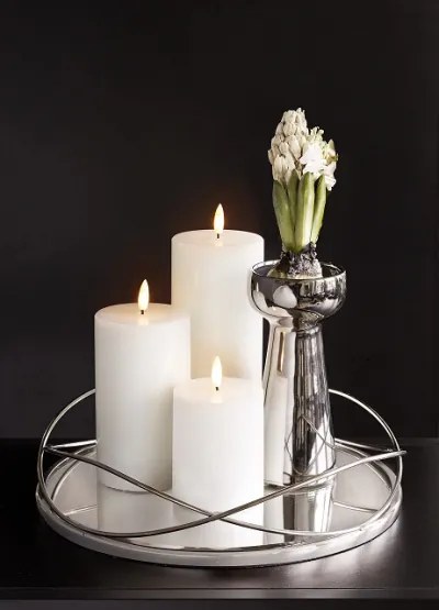 Kunstkaars Led - Wax & Kunststof - Wit - Groot