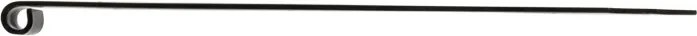Plaatduimheng Rustica Zwart Gelakt 60cm - 16mm Duim