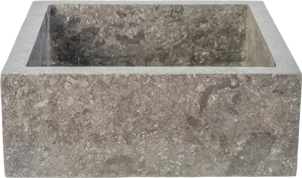 Sanigoods Alina waskom gepolijst 40x40x15cm grijs