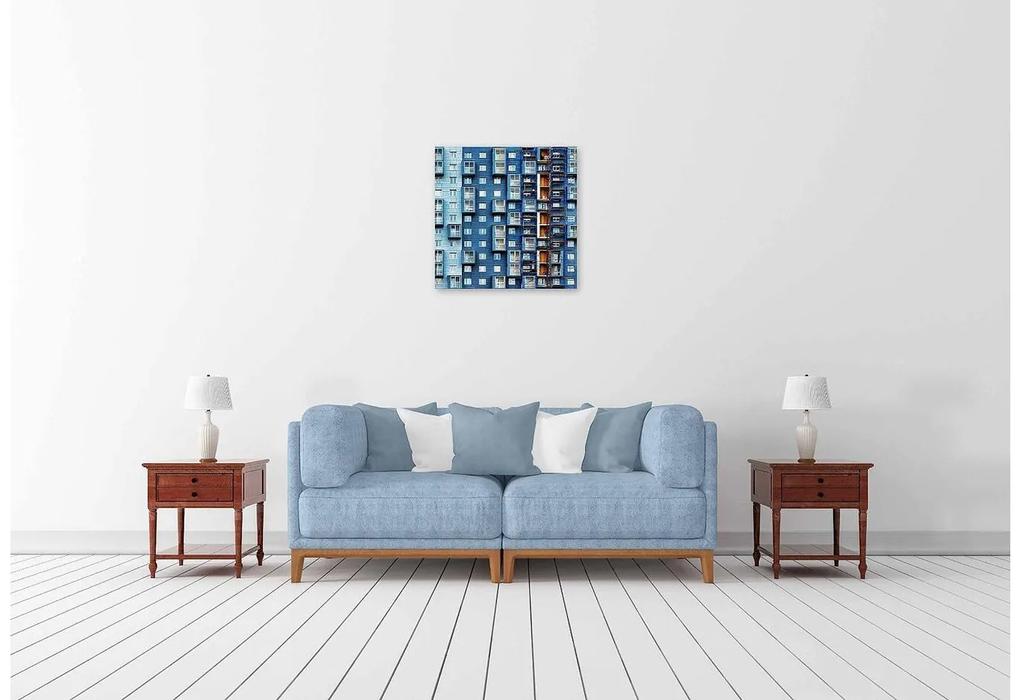 Goossens Schilderij City Blue, 74 x 74 cm