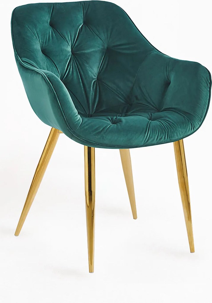 Zandel Gouden Fluwelen Stoel