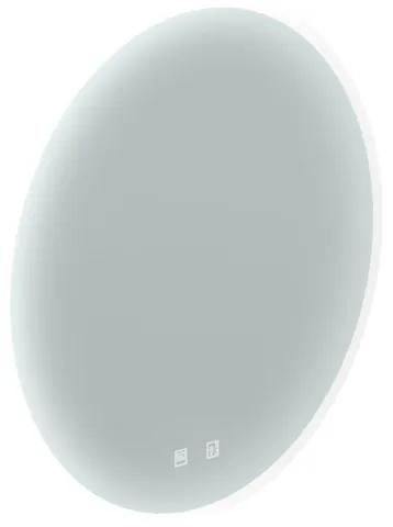 Thebalux Type M spiegel 60x60cm rond met verlichting en spiegelverwarming led wit aluminium 4SP60044W