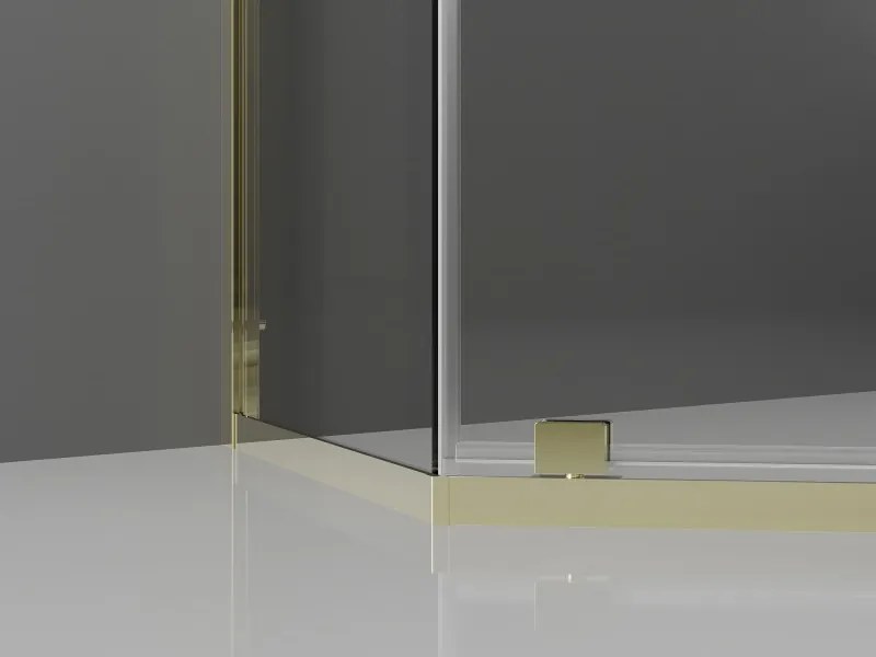 Mexen Exo-R vijfhoekige draaideur douchecabine 90 x 90 cm, transparant, goud - 812-090-090-50-00