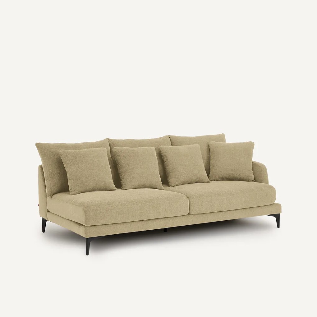 3-zits halve bank van gevlochten polyester, MODERNISTE, ontwerp Emmanuel Gallina