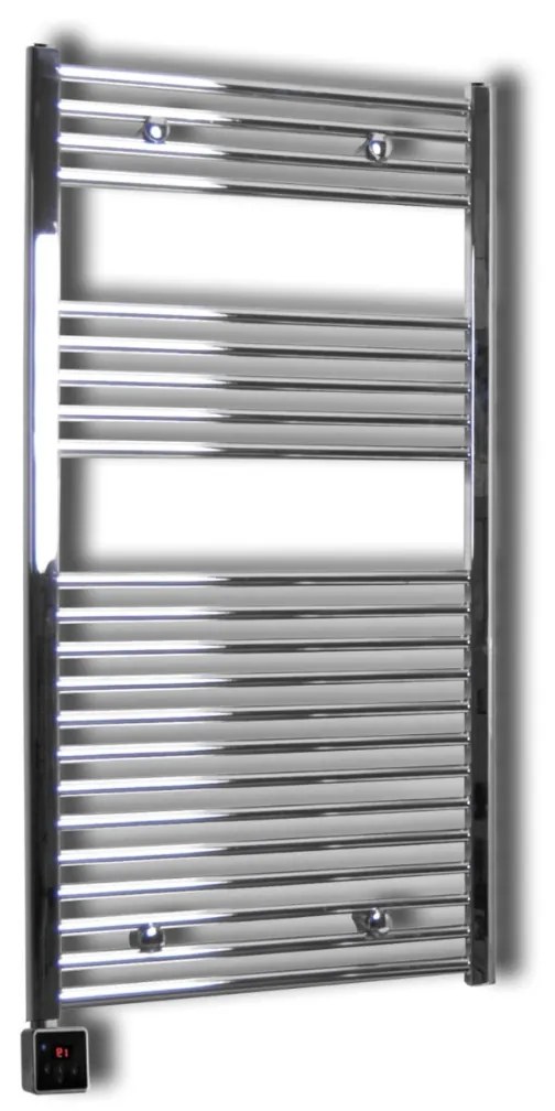 Sanicare elektrische design radiator 60x112cm chroom met Bluetooth en thermostaat links chroom