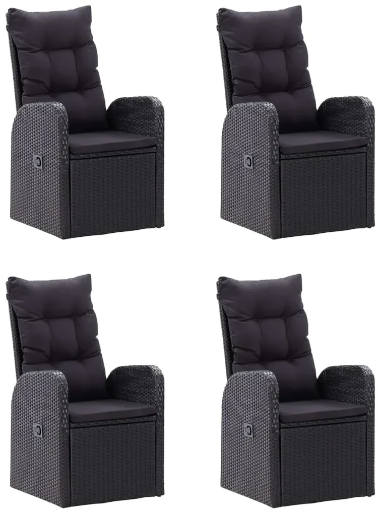 vidaXL 5-delige Tuinset zwart