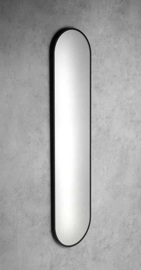 Sapho Sharon spiegel met LED-verlichting 35x150cm zwart mat 20W