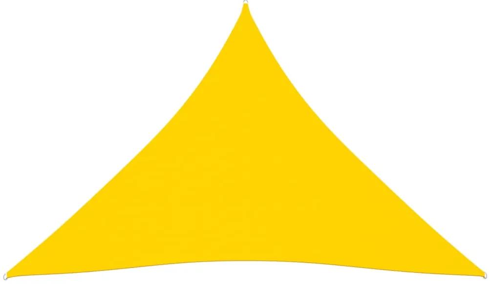 vidaXL Zonnescherm driehoekig 4x5x5 m oxford stof geel