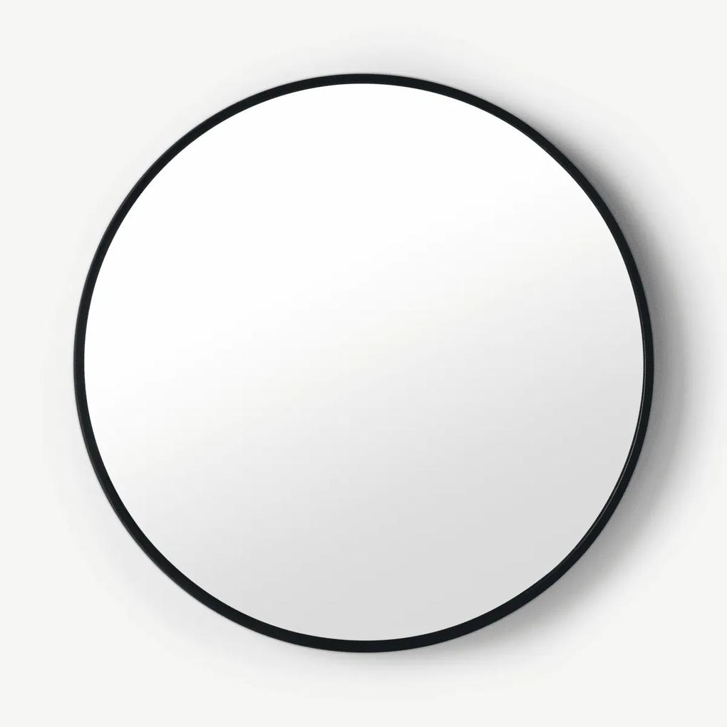 Bex ronde spiegel, 55 cm, zwart