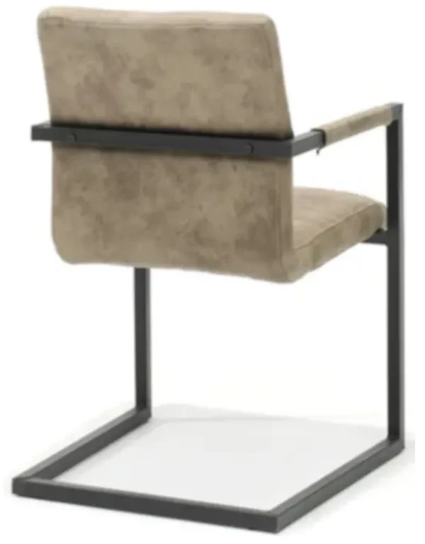 Eetkamerstoel - Apollo II - stof Bull lederlook taupe