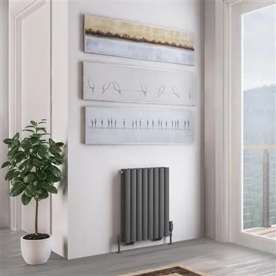 Eastbrook Tunstall dubbele radiator 50x60cm 734W antraciet