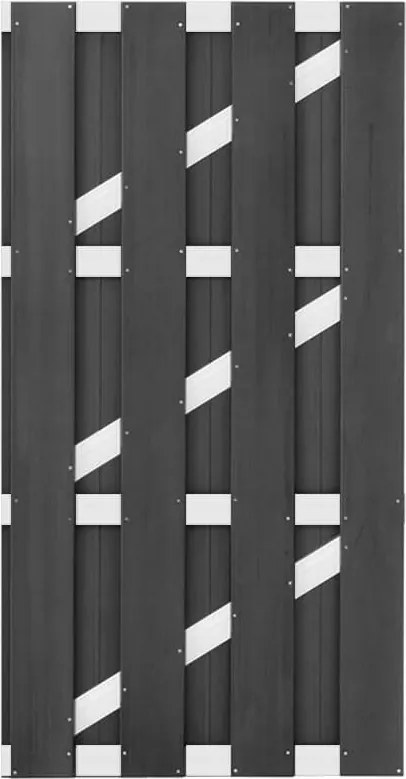 Tweedekans - Tuindeur composiet Bari antraciet met blank aluminium frame incl. beslag (90 x 180 cm)