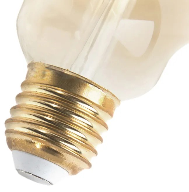 Set van 3 E27 dimbare LED lampen G125 goud 5W 450 lm 2200K