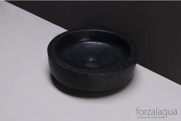 Forzalaqua Verona XS waskom 30x30x10cm 30cm rond graniet gezoet antraciet 8010297