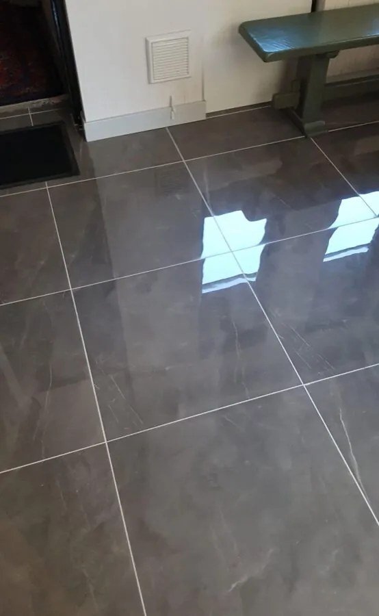 Hoogglans Vloertegel 60x60 Cm Arma Grijs Marmerlook NR43