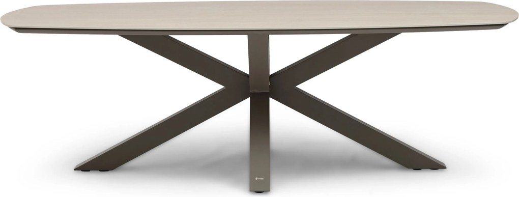 Tuinset 6 personen 240 cm Aluminium Taupe Apple Bee Pine
