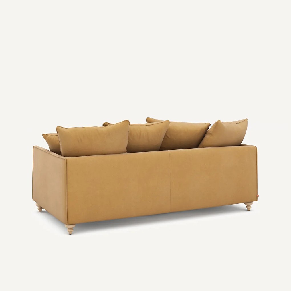 3-zits slaapbank van linnen fluweel, LAZARE