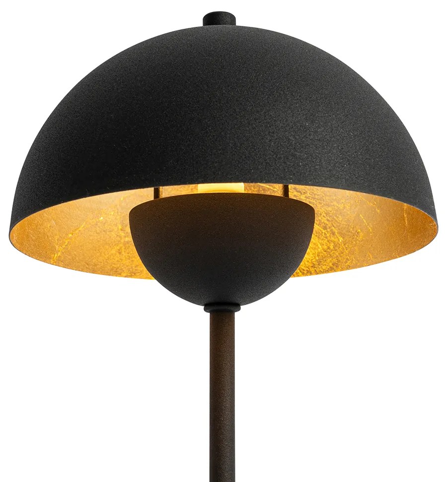 Retro tafellamp mushroom zwart met goud - Magnax Mini Retro G9 rond Binnenverlichting Lamp