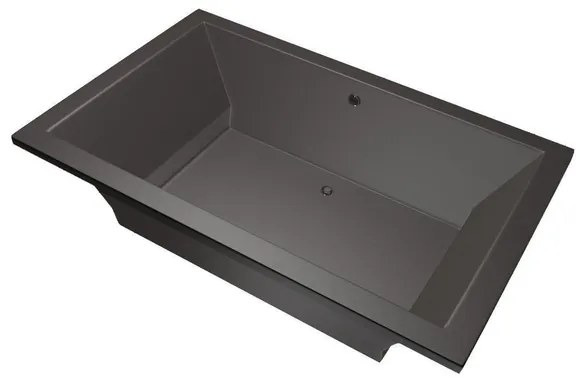 Xenz Society Duobad - 190x120x53 - afvoer Midden - acryl - antraciet 6924-05