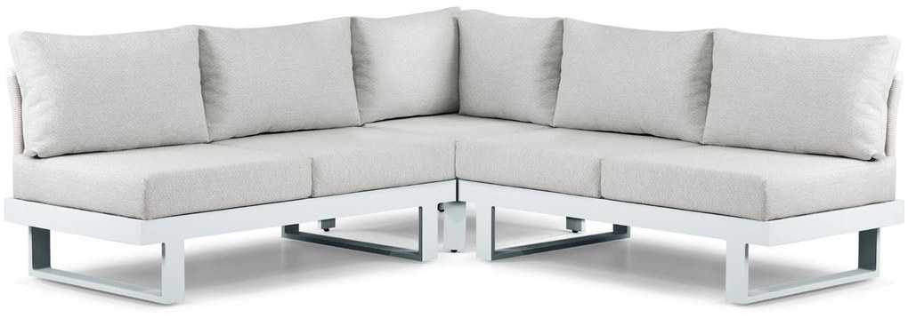 Hoek loungeset 5 personen Aluminium Wit  Lifestyle Garden Furniture Lorenzo