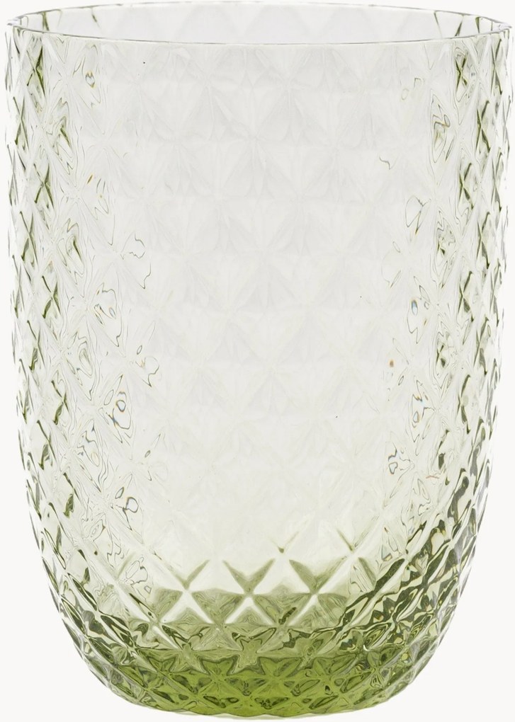 Mondgeblazen tumblers Harlequin, 6-delig