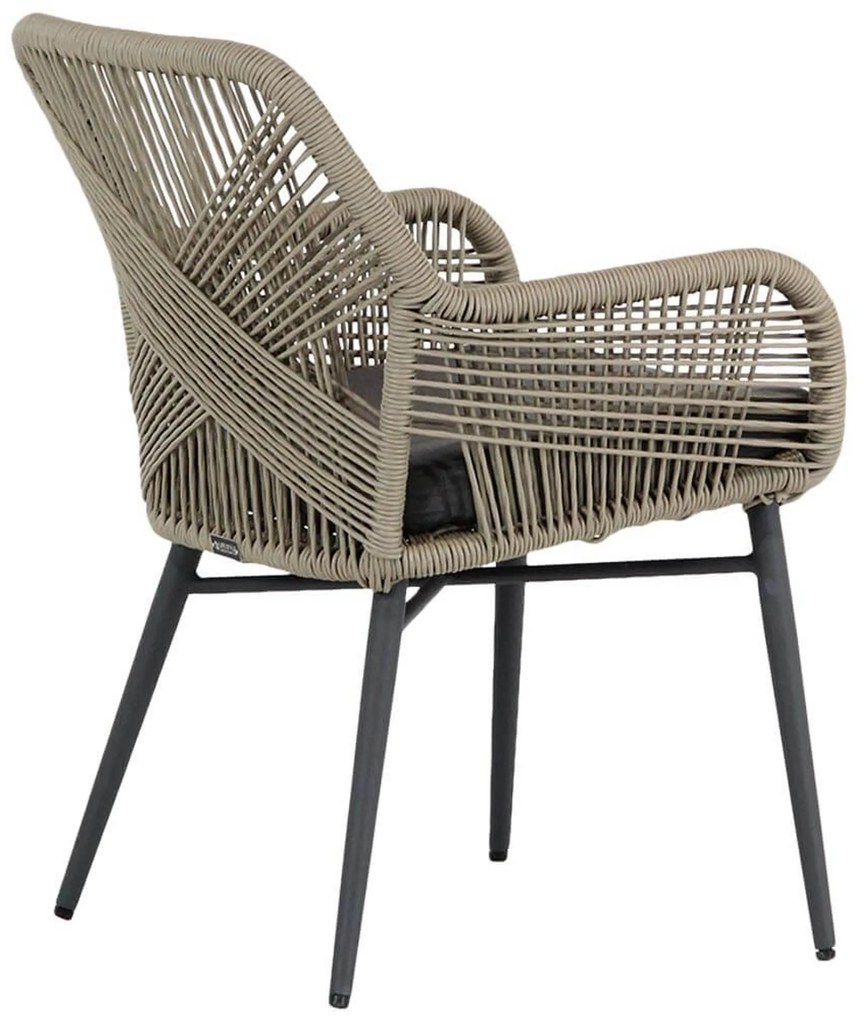Bistroset 2 personen 70 cm Aluminium/wicker Taupe Lifestyle Garden Furniture Advance/Como