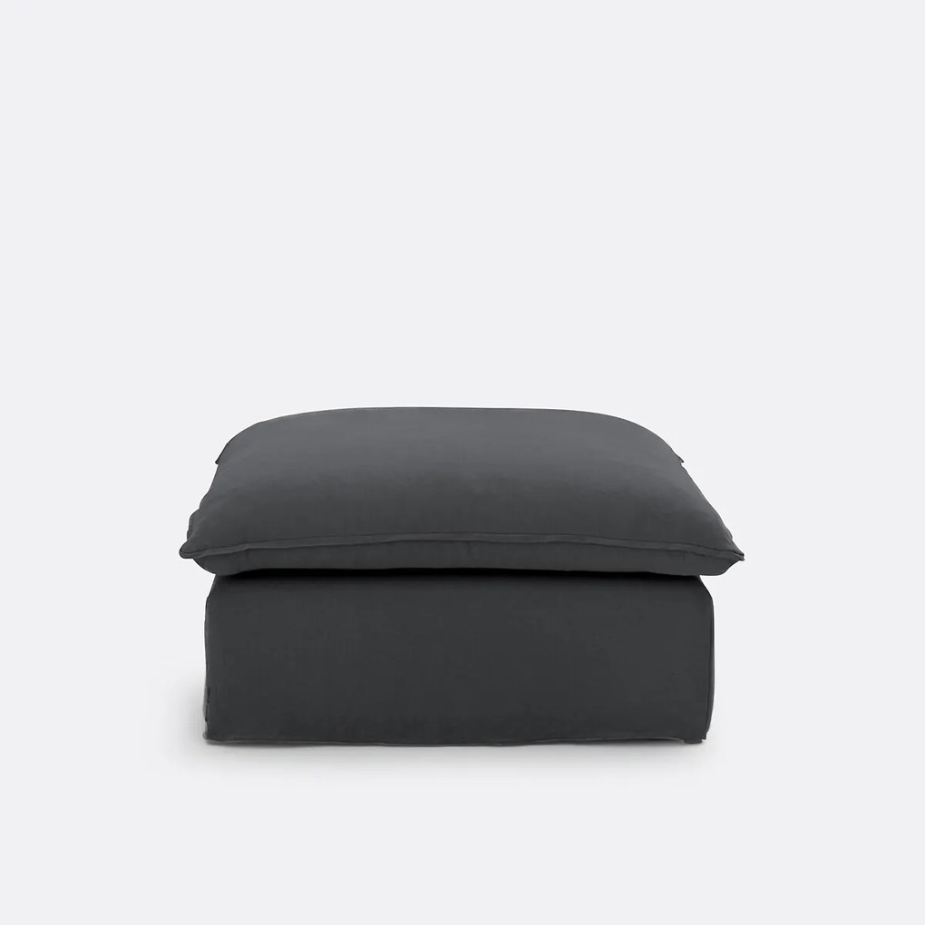 Poef, afneembare hoes, gekreukt linnen, ODNA