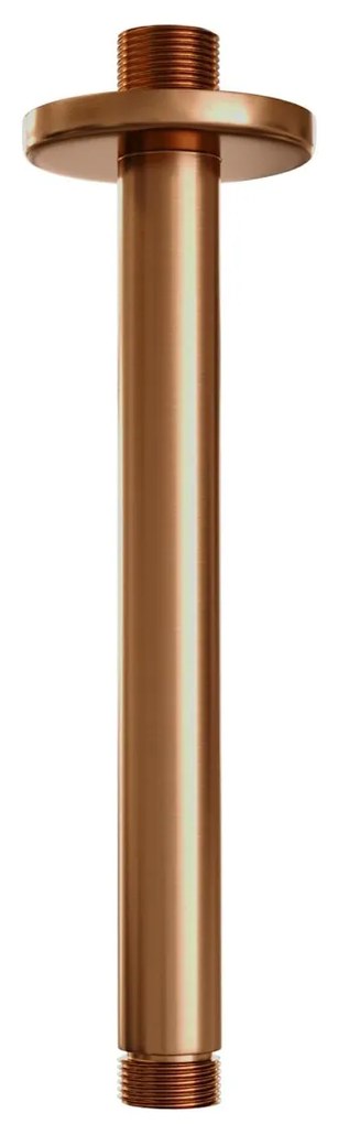 Brauer Copper Carving thermostatische inbouw regendouche met 3 standen handdouche, plafondarm en hoofddouche 20cm set 59 koper geborsteld PVD