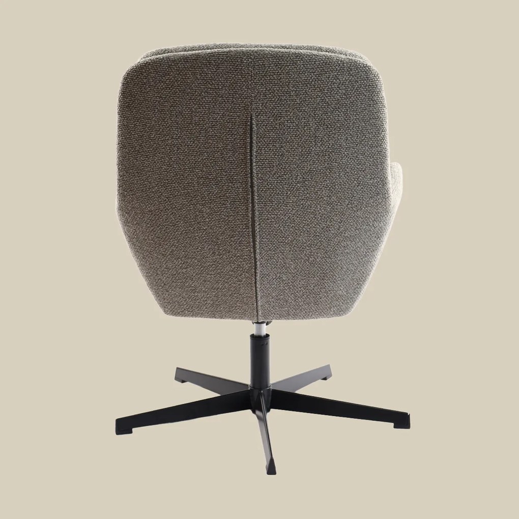 Kleine Fauteuil Draaibaar Grijsbruin