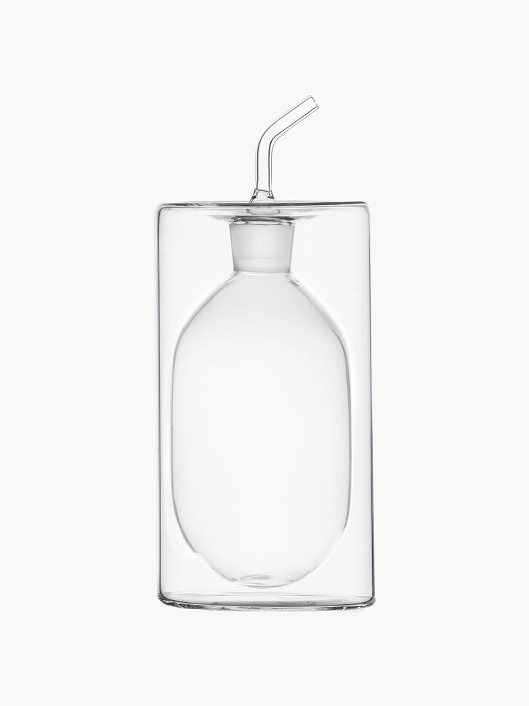 Handgemaakte azijn- en olie-fles Cilindro van borosilicaatglas