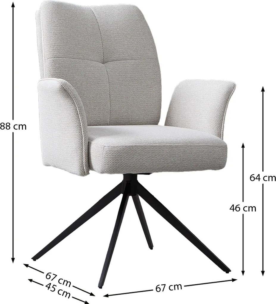 Grijsbeige Stoel Met Armleuningen