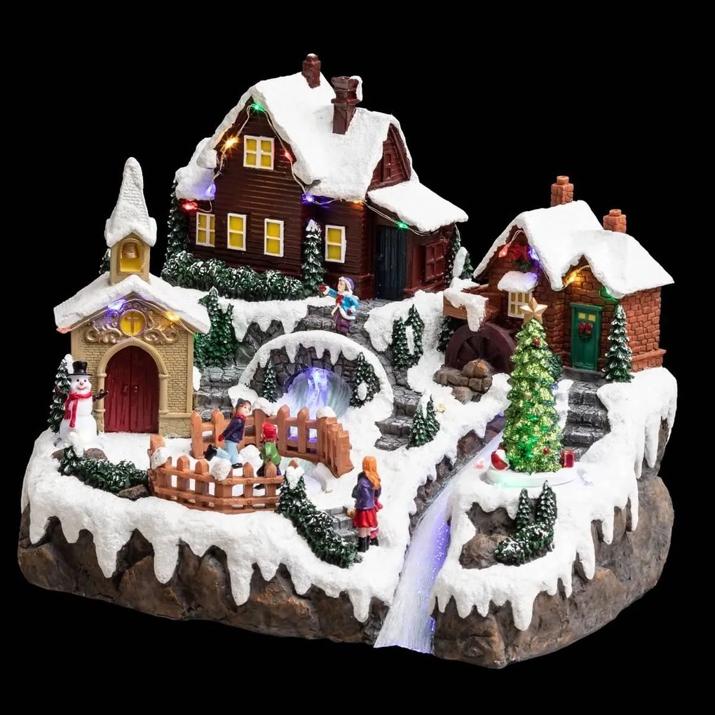 Fééric Lights and Christmas - Verlicht kerstdorp "Camping aan het meer" met animatie