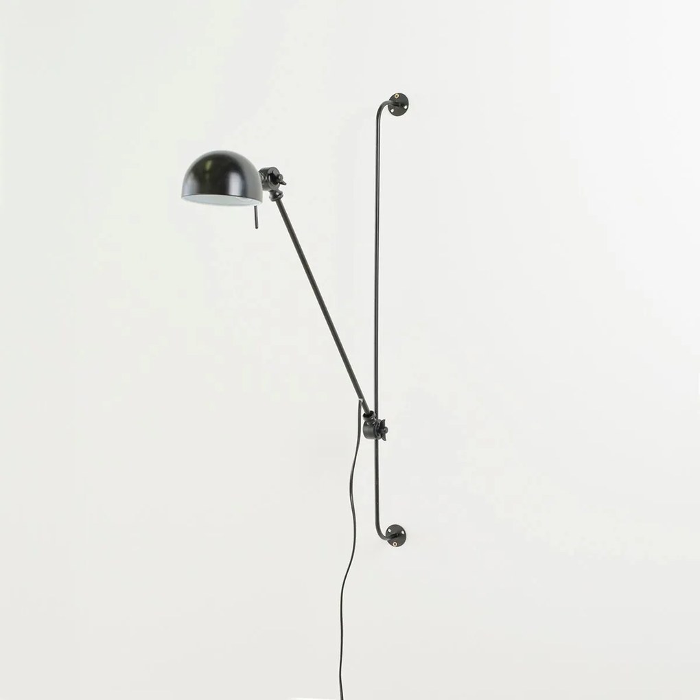 Verstelbare metalen wandlamp met scharnierarm, Kikan