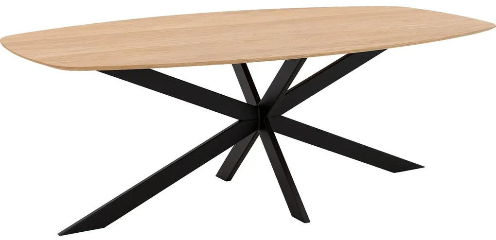 Goossens Excellent Eettafel Floyd, Semi ovaal 260 x 120 cm